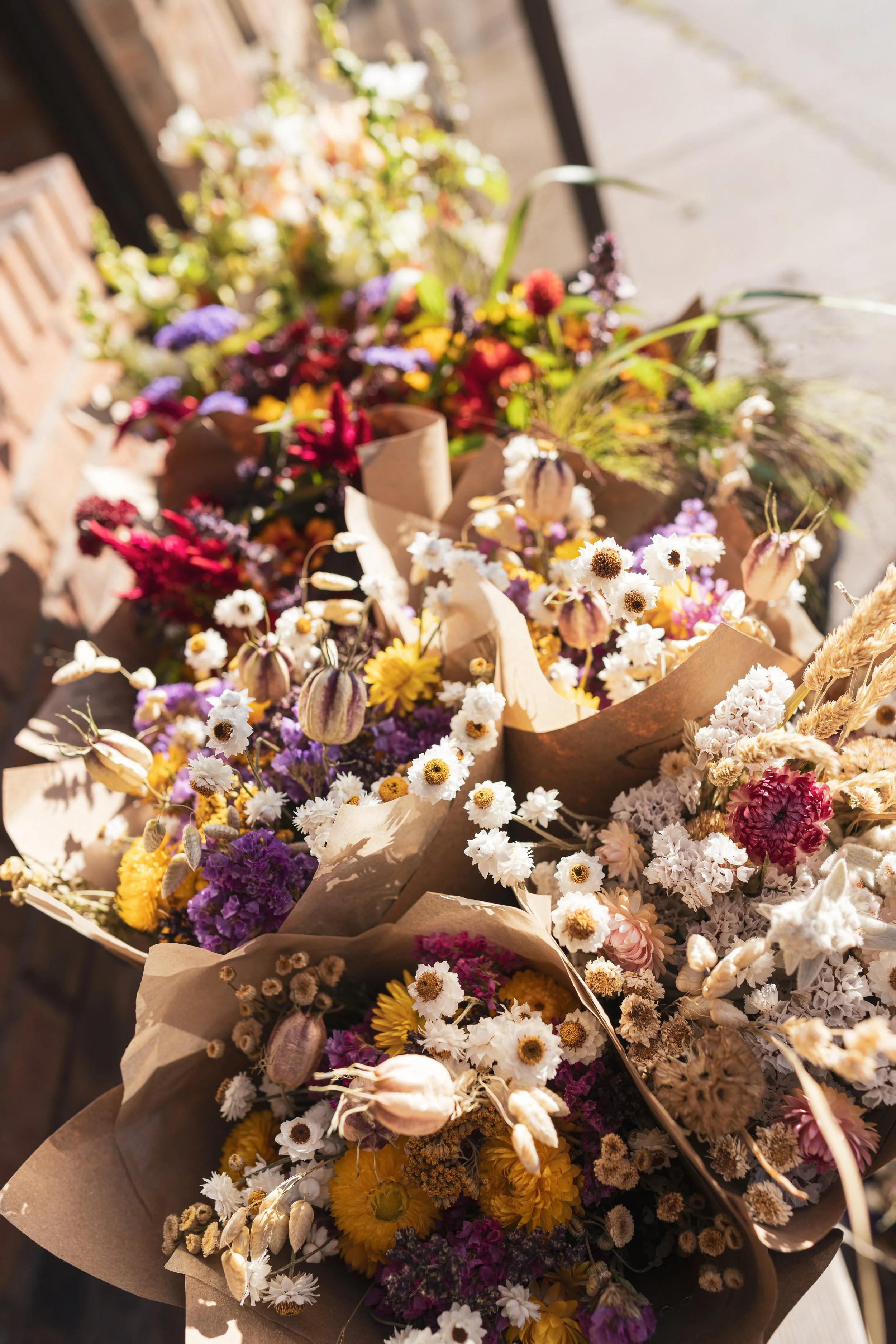bouquet of dried flowers