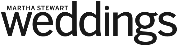 Logo of Martha Stewart Weddings in black and white.