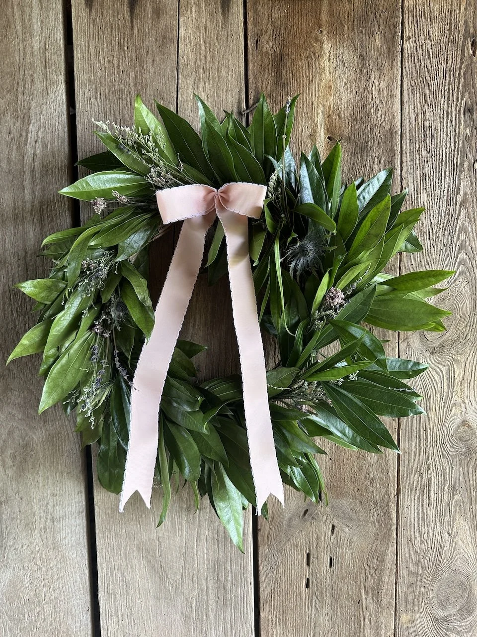 Flower and Laurel Leaf Wreath