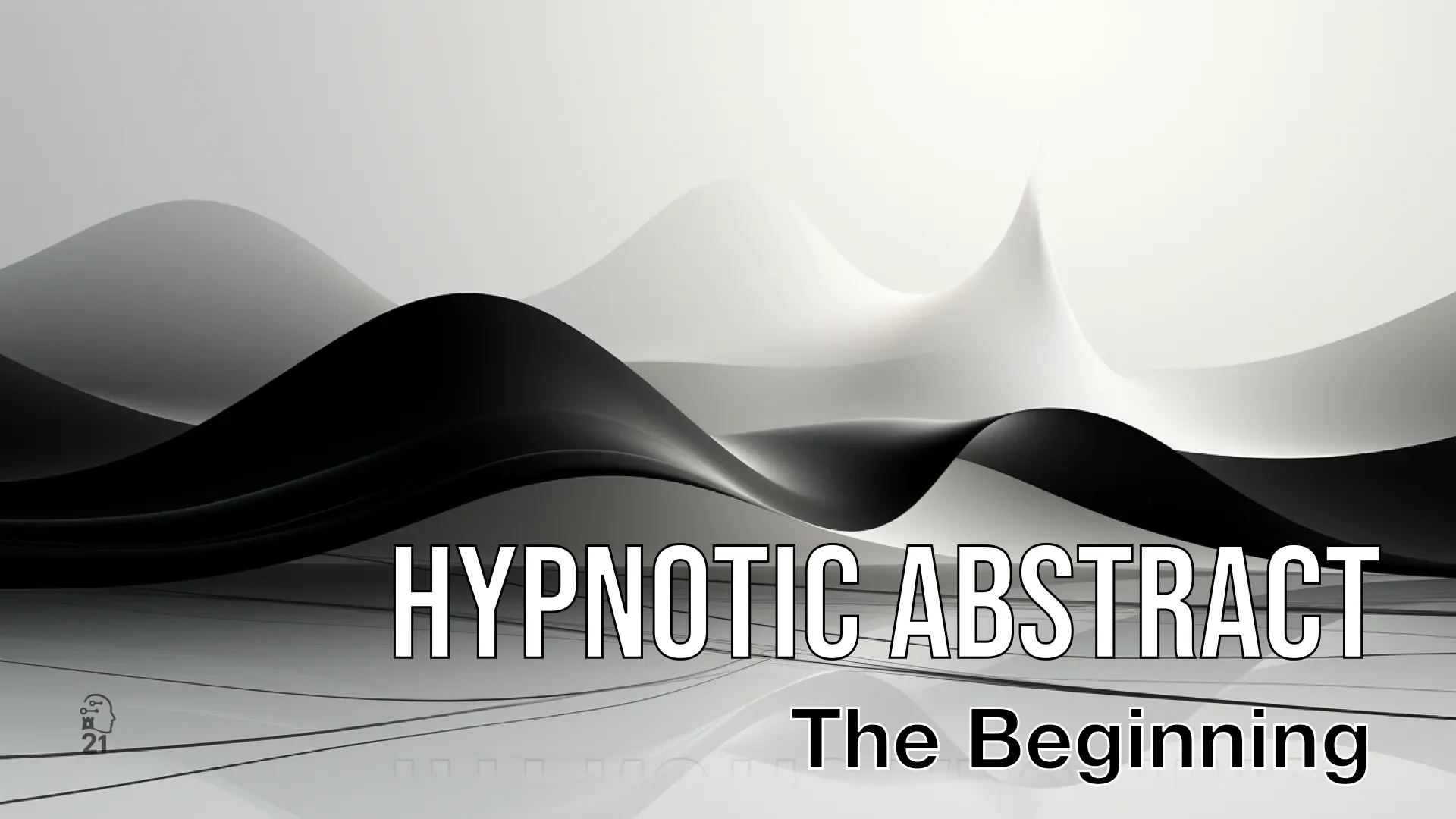 AI-generated abstract waves in black and white, flowing in hypnotic rhythm — HYPNOTIC ABSTRACT by AI-Creator-21000