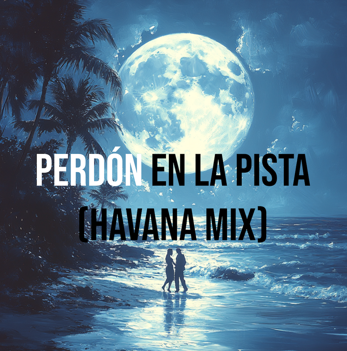 AI Creator 21000 original electronic music release Perdon En La Pista Havana Mix featuring AI-inspired artwork and soundtrack streaming access.