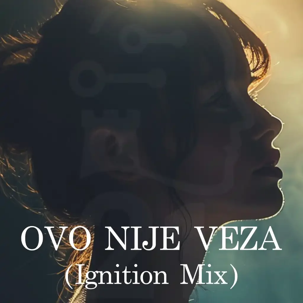 AI Creator 21000 original electronic music release Ovo Nije Veza Ignition Mix featuring AI-inspired artwork and soundtrack streaming access.