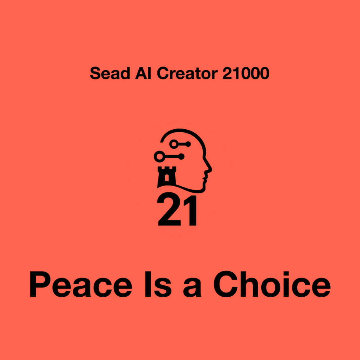 Album cover for Peace Is a Choice by AIC21, an original electronic music release featuring AI-assisted visual artwork and streaming access.
