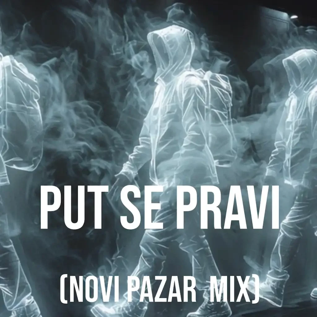 AI Creator 21000 original electronic music release Put Se Pravi Novi Pazar Mix featuring AI-inspired artwork and soundtrack streaming access.