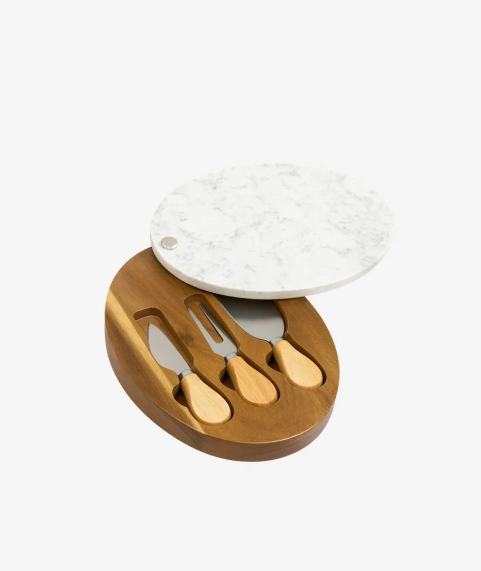 Set de Tabla para Quesos con Cuchillos