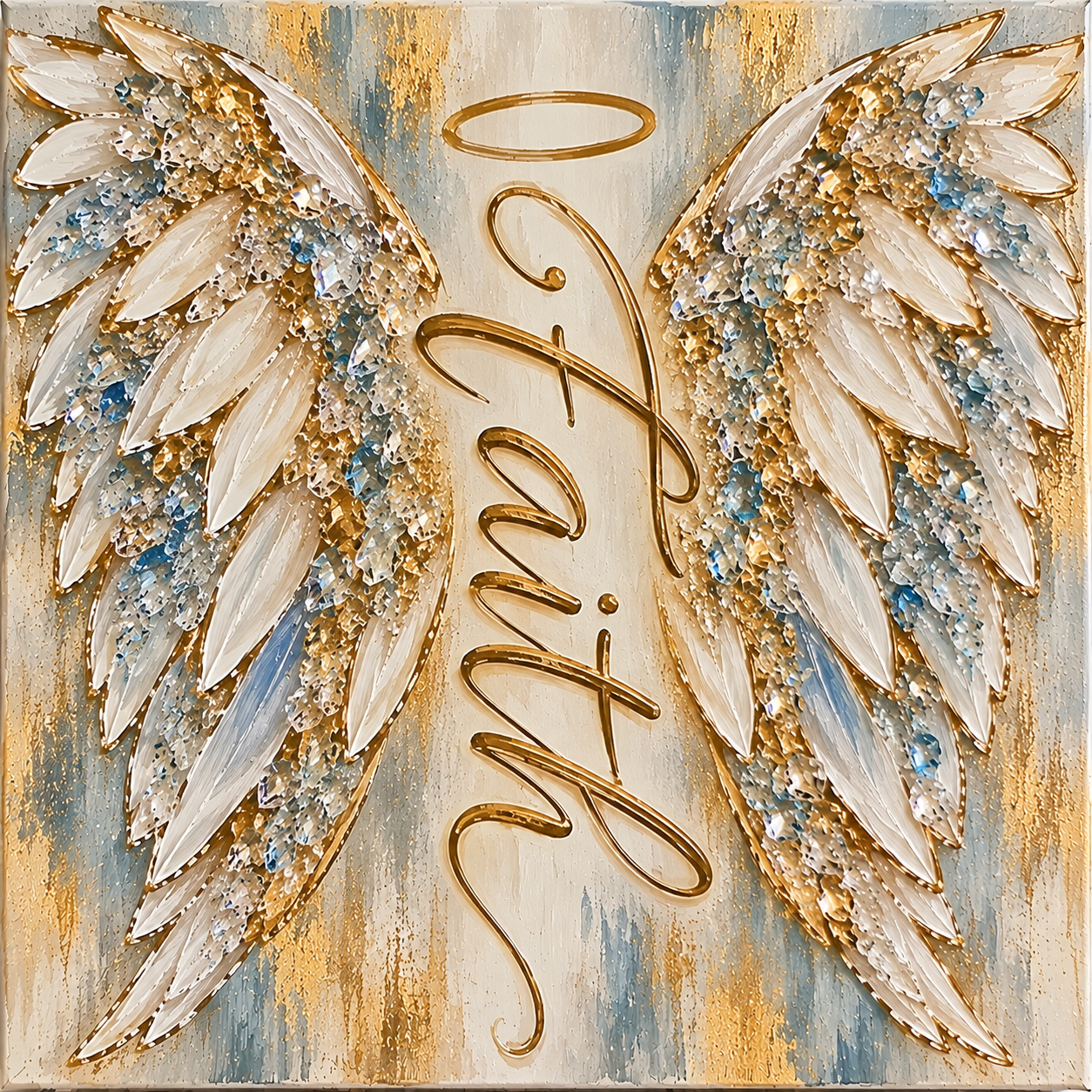 Textured Golden Faith Angel Wings.png