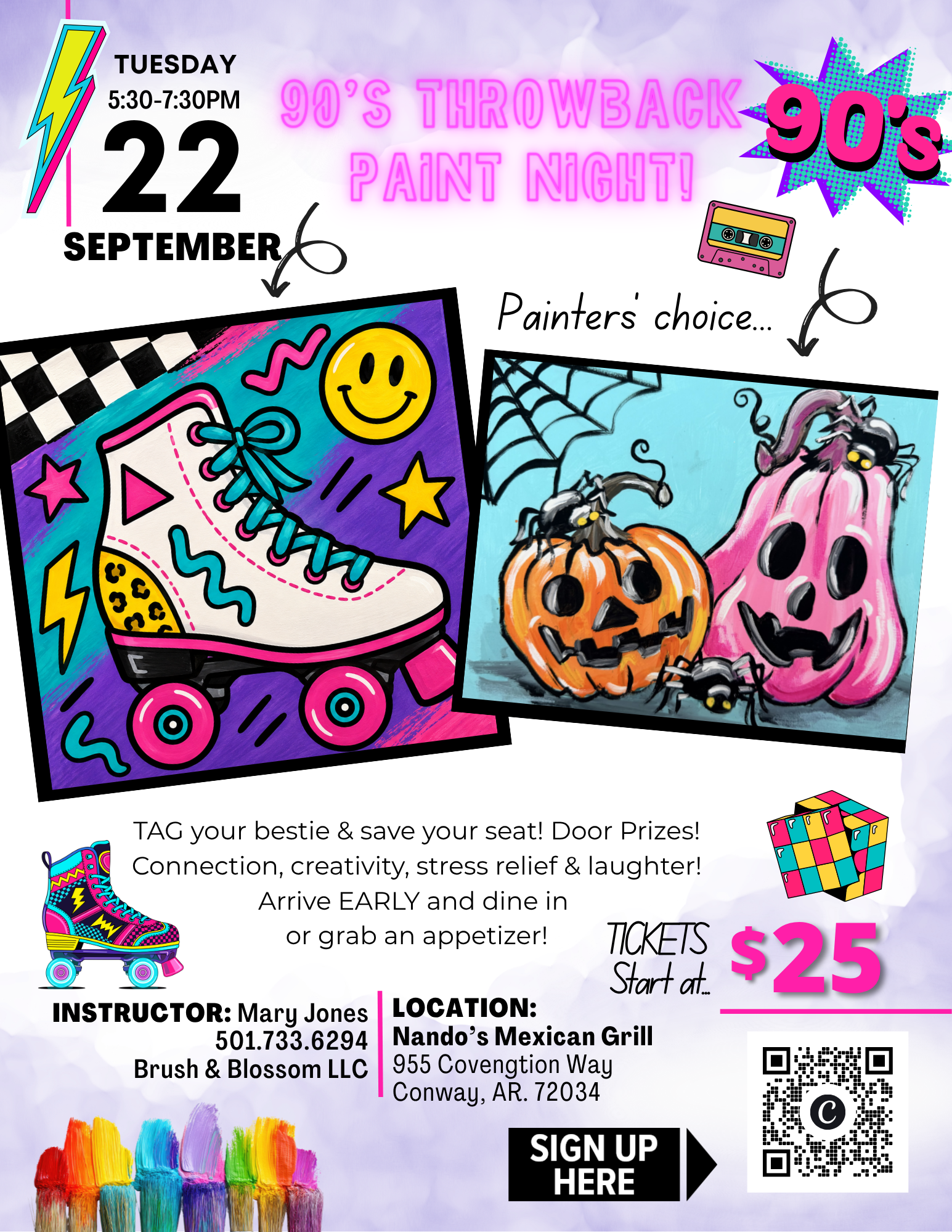 90's Throwback Paint Party & 90's Music all night!