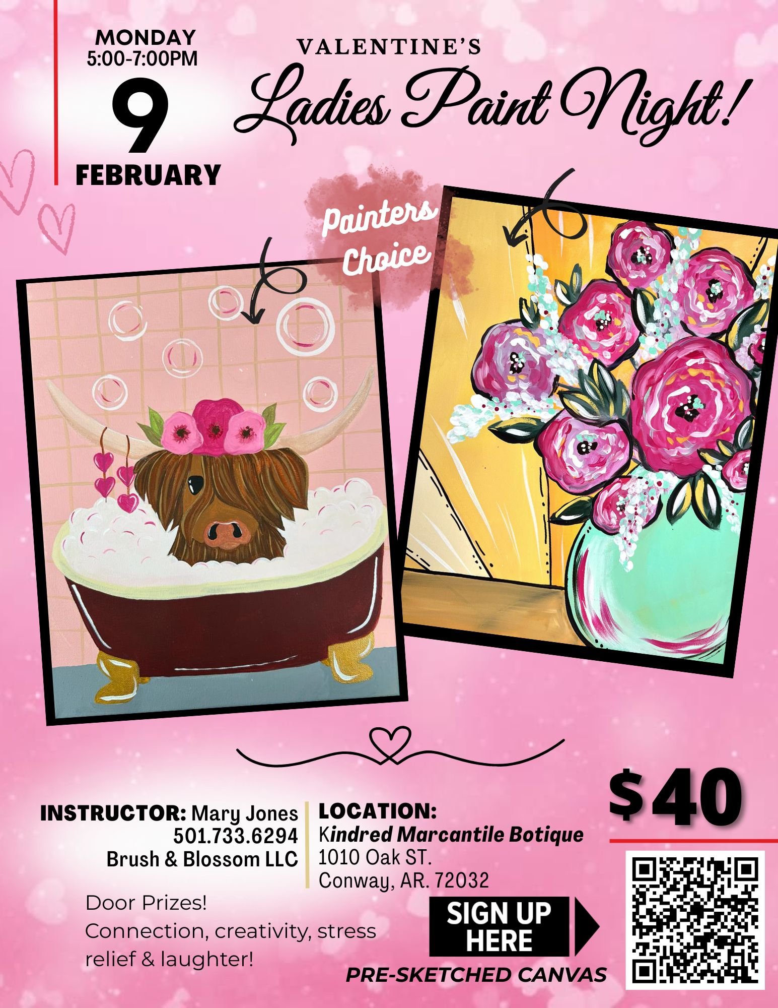 Ladies Paint Night at Kindred Mercantile Boutique!