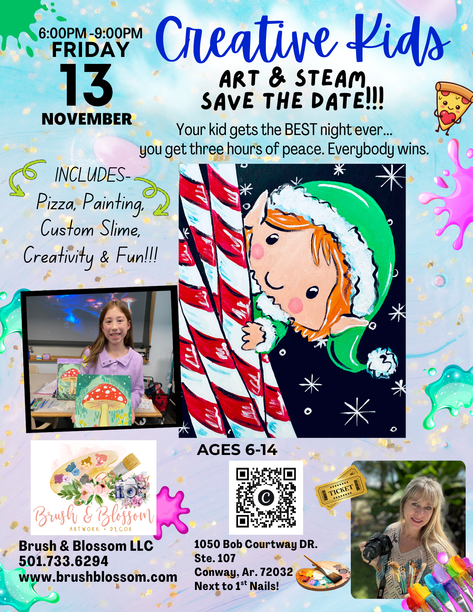 Creative Kids- Art & STEAM Workshop- 3 Hr.