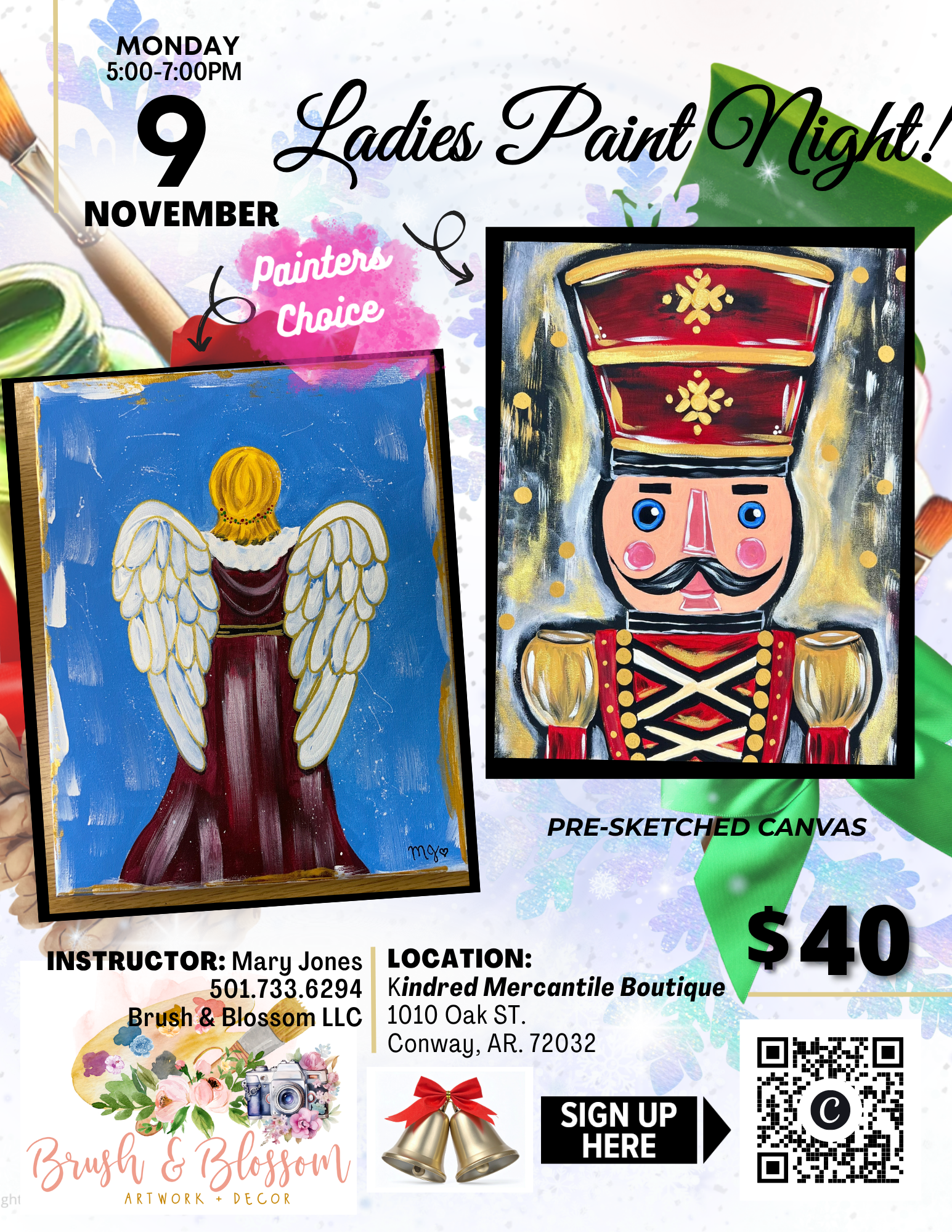 Ladies Paint Night at Kindred Mercantile Boutique! November 9th