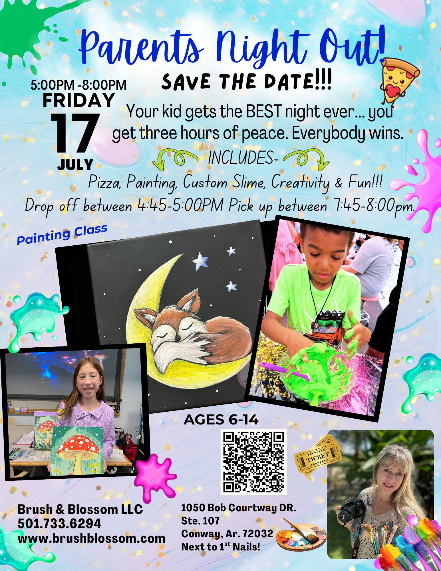 Parents Night Out -Art Camp July 17, 2026