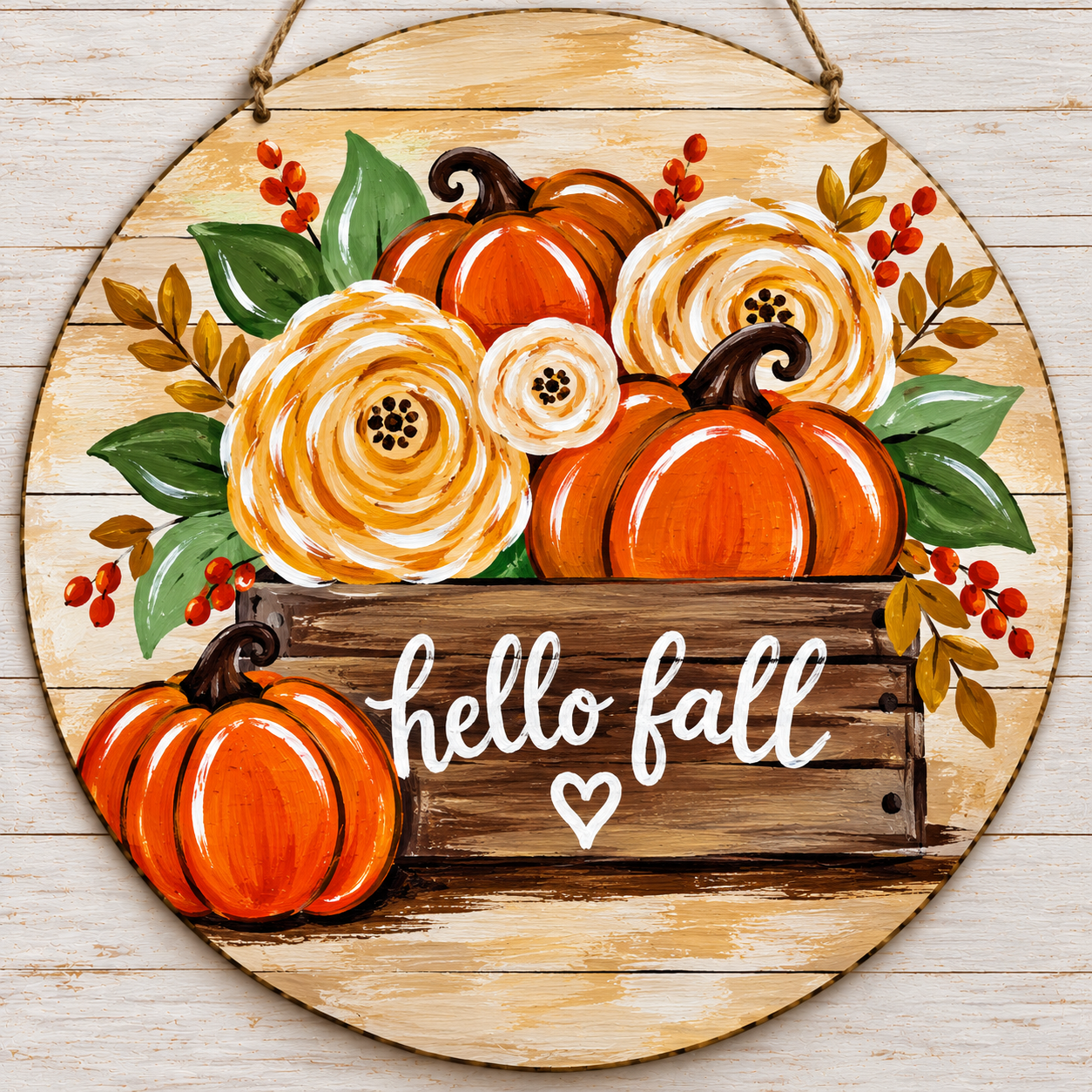 Rustic Hello Fall Pumpkin Sign.png
