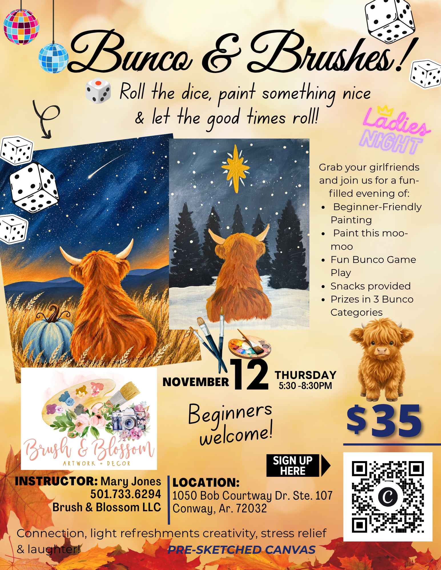 Bunco & Brushes - November 12th