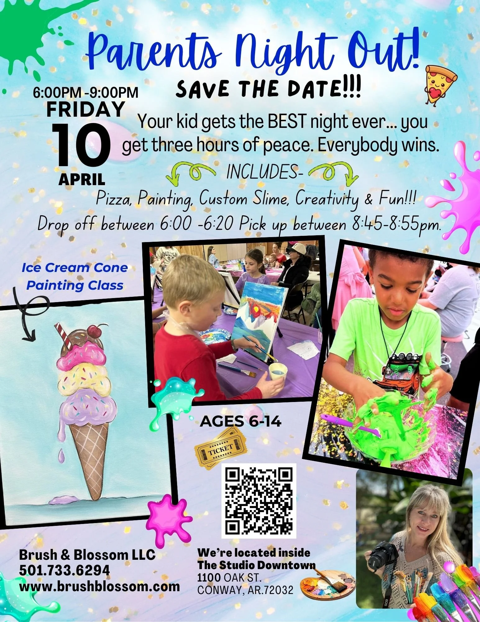 Parents Night Out -Art Camp April 10th, 2026