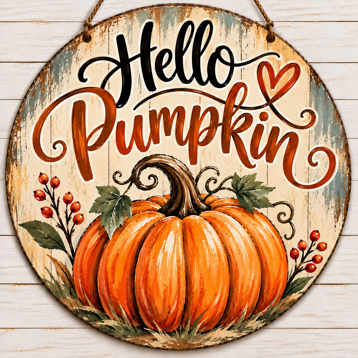 Rustic Hello Pumpkin Fall Sign.png