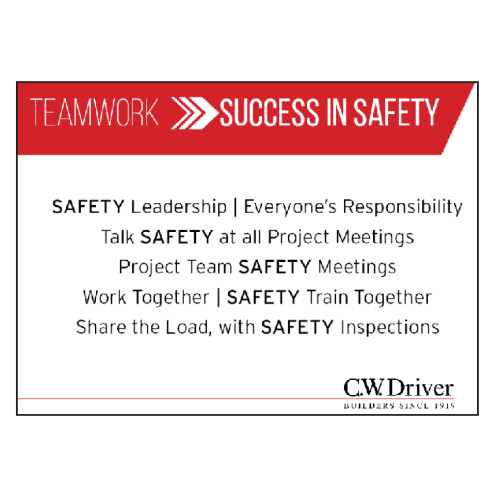 3' x 4' Teamwork = Success in Safety Sign