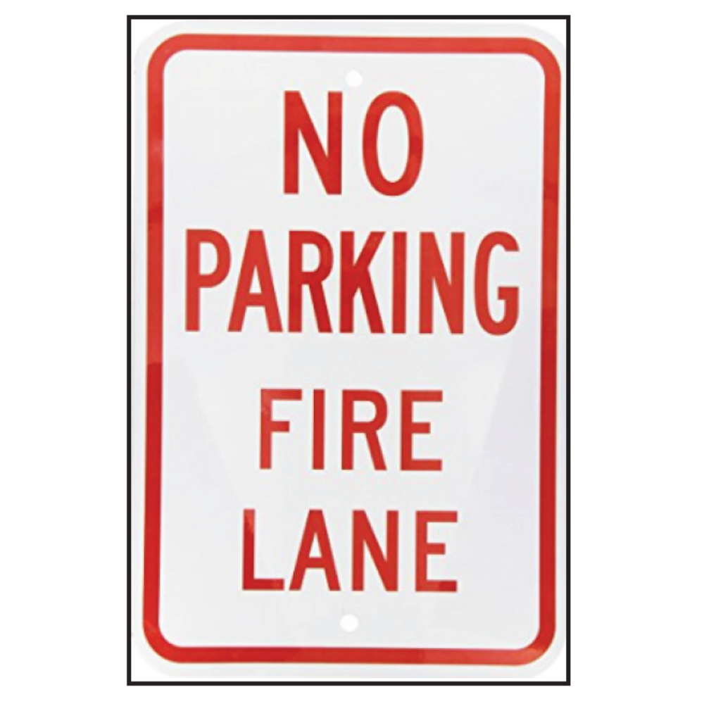 18"×12" No Parking Fire Lane Sign