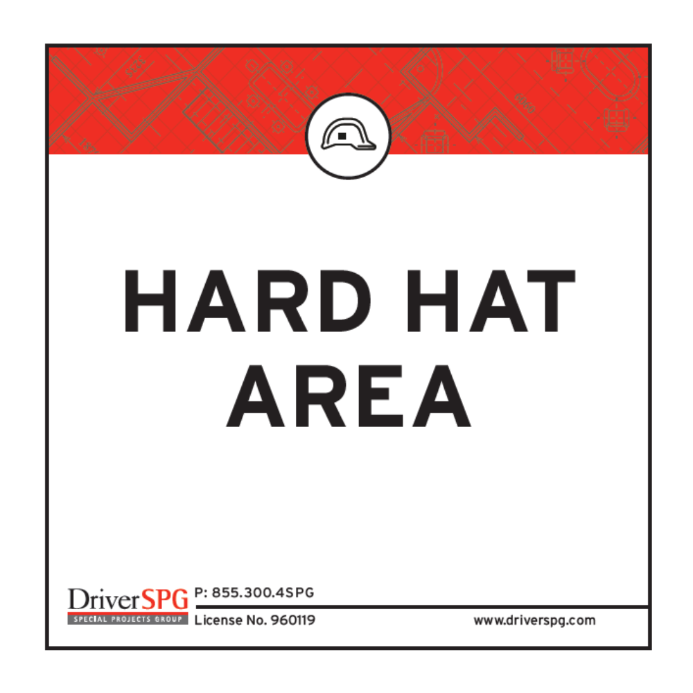 3'×3' Hard Hat Area Banner