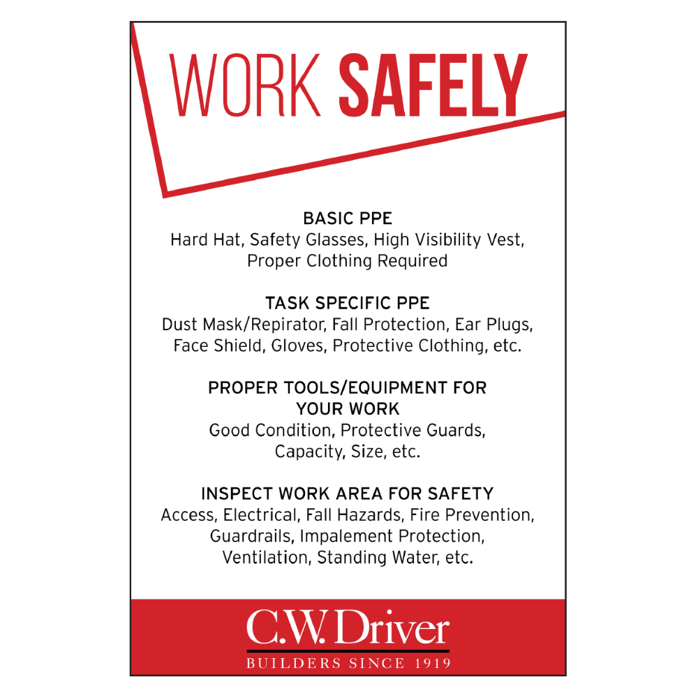 4' x 6' Work Safely Sign