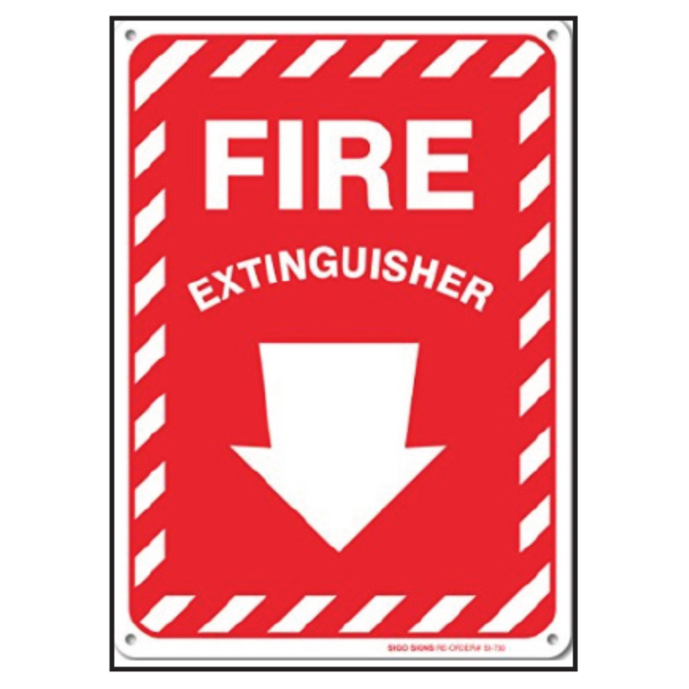10" × 7" Fire Extinguisher Marker