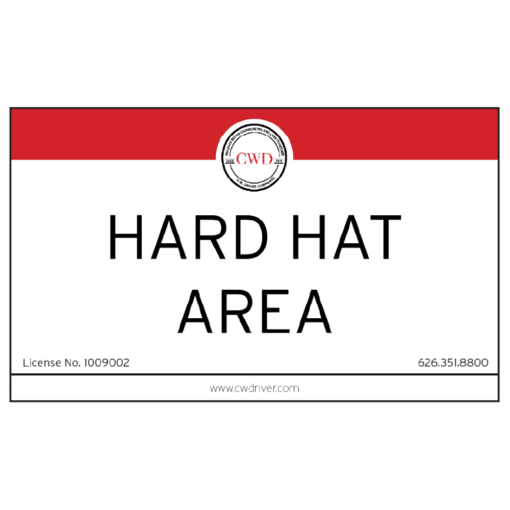 3' x 5' Hard Hat Area Sign