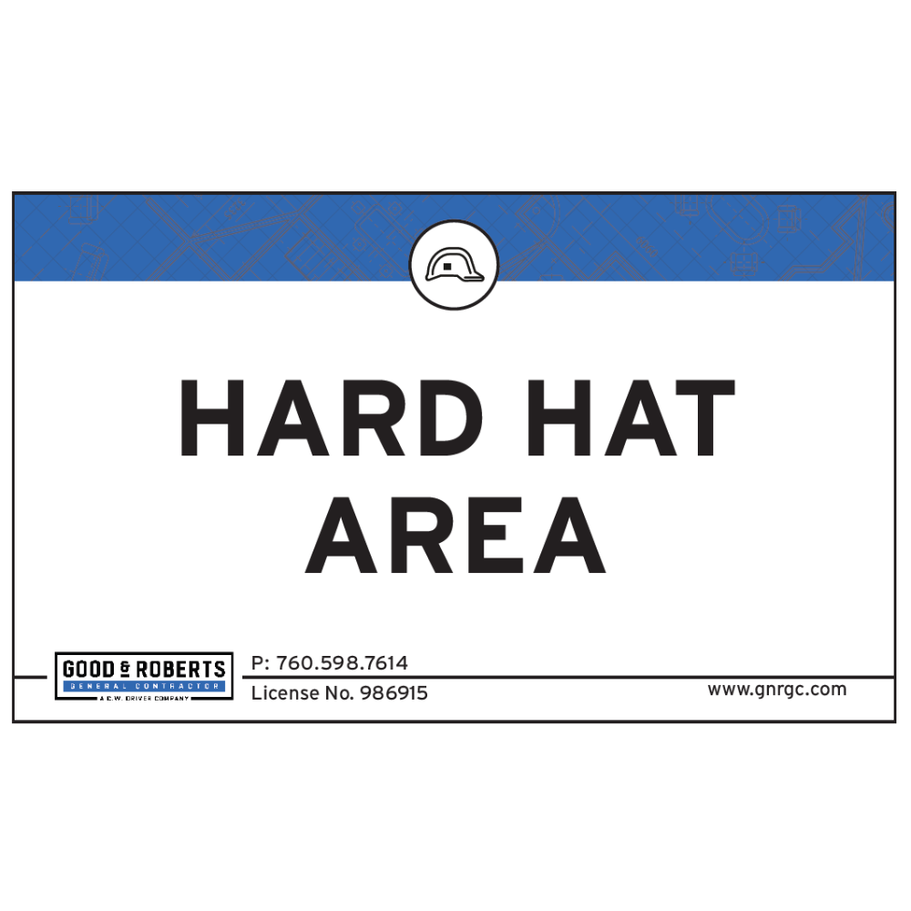 3' × 5' Hard Hat Area Banner