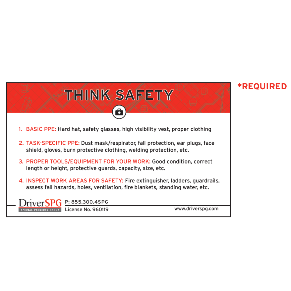 Think Safety Banner