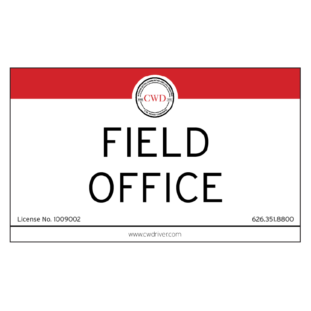 3' x 5' Field Office Sign