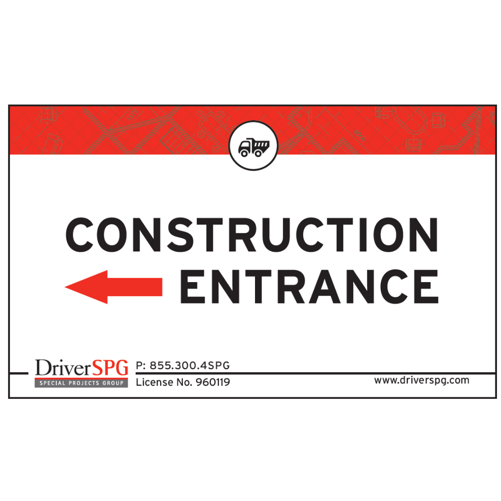 Construction Entrance (Left Arrow)