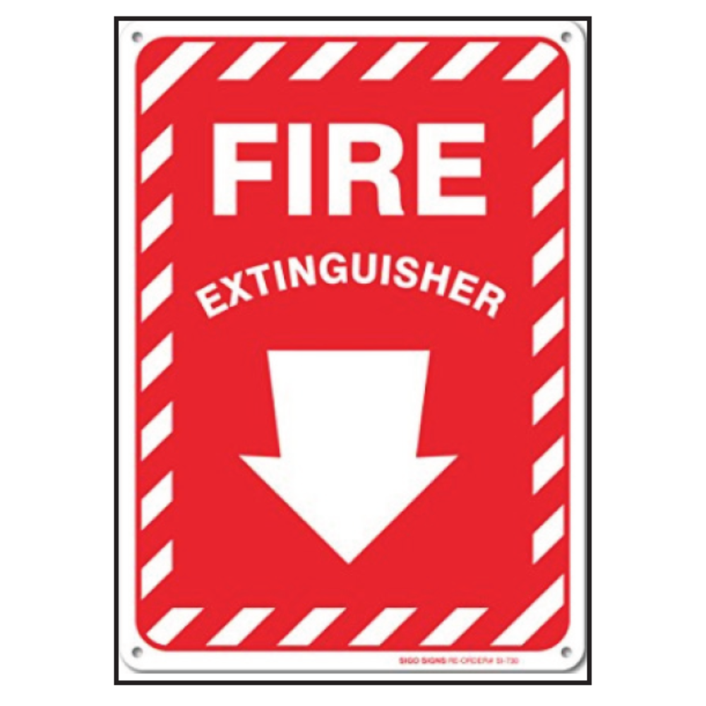 10"×7" Fire Extinguisher Marker