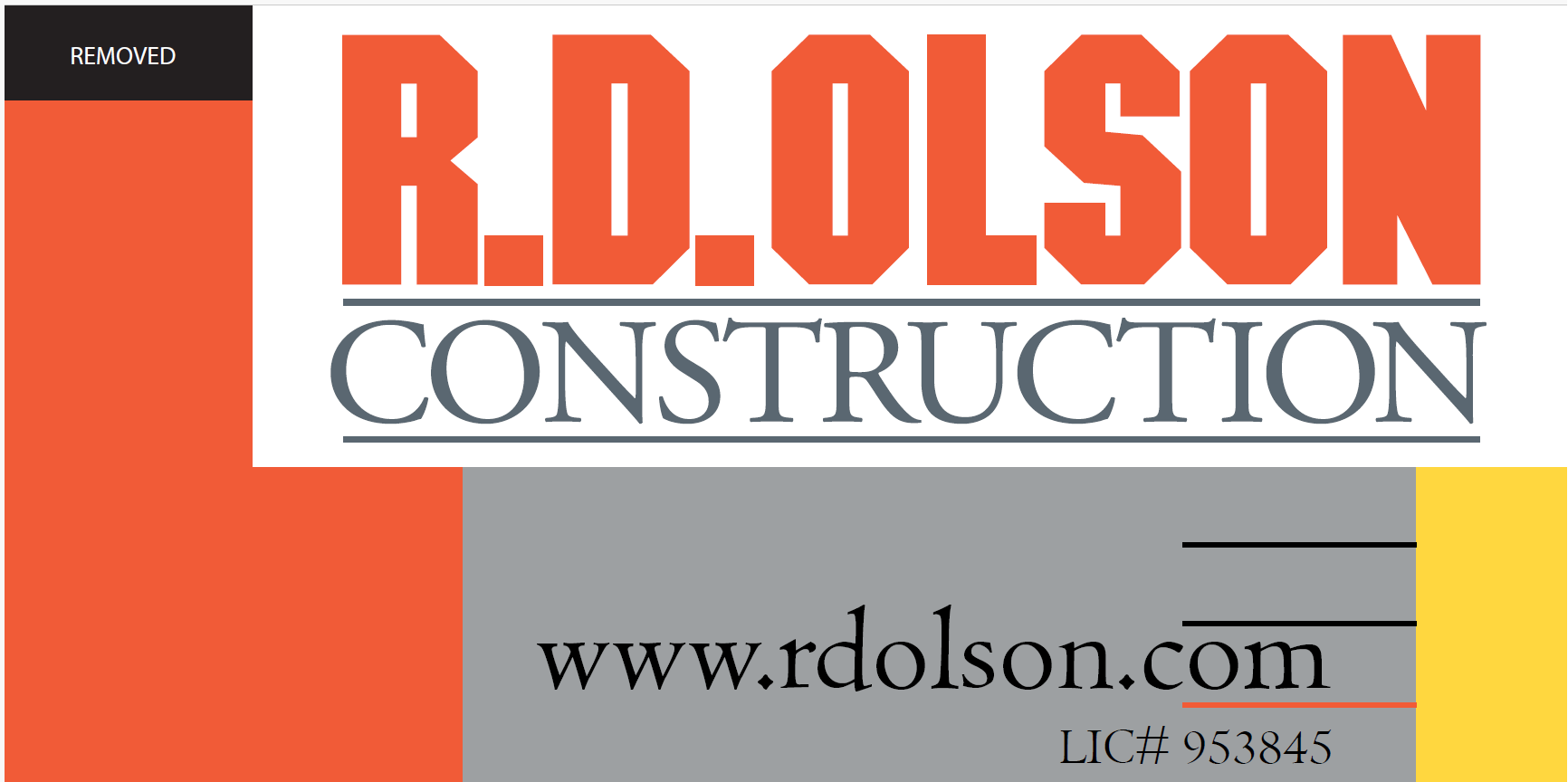 R.D. OLSON  JOBSITE SIGN 4x8
