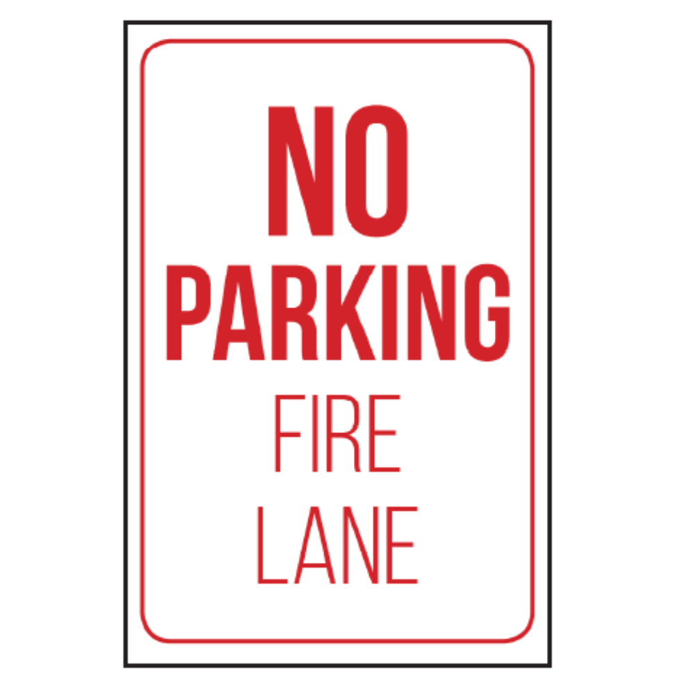 18" x 12" No Parking Fire Lane Sign