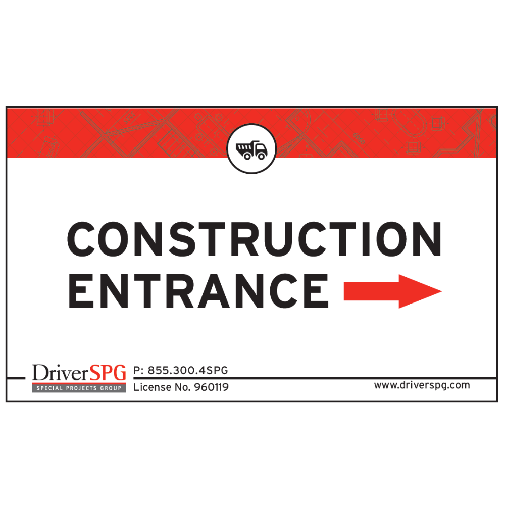 Construction Entrance (Right Arrow)
