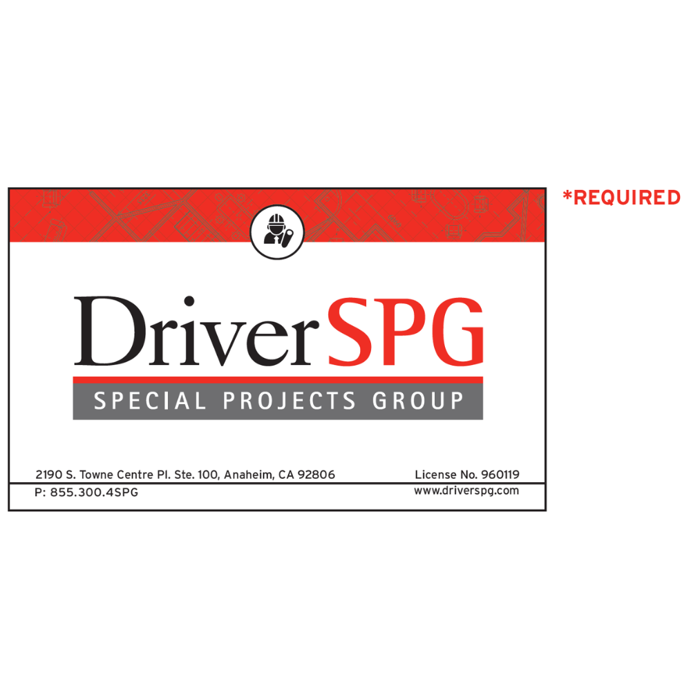 Driver SPG Jobsite Banner