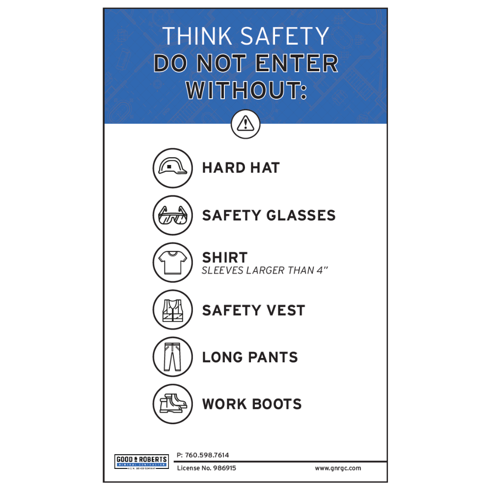PPE Required Safety Banner