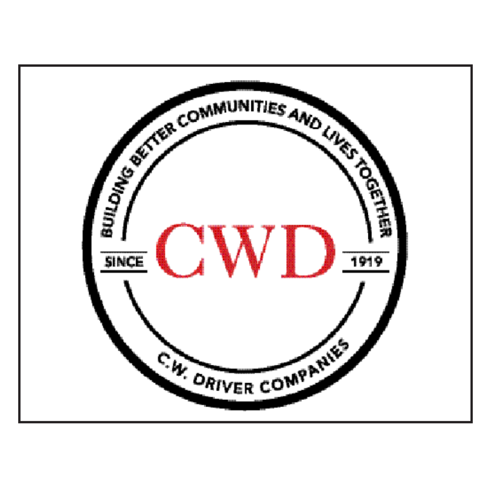 C.W. Driver Building Communities Logo Sign