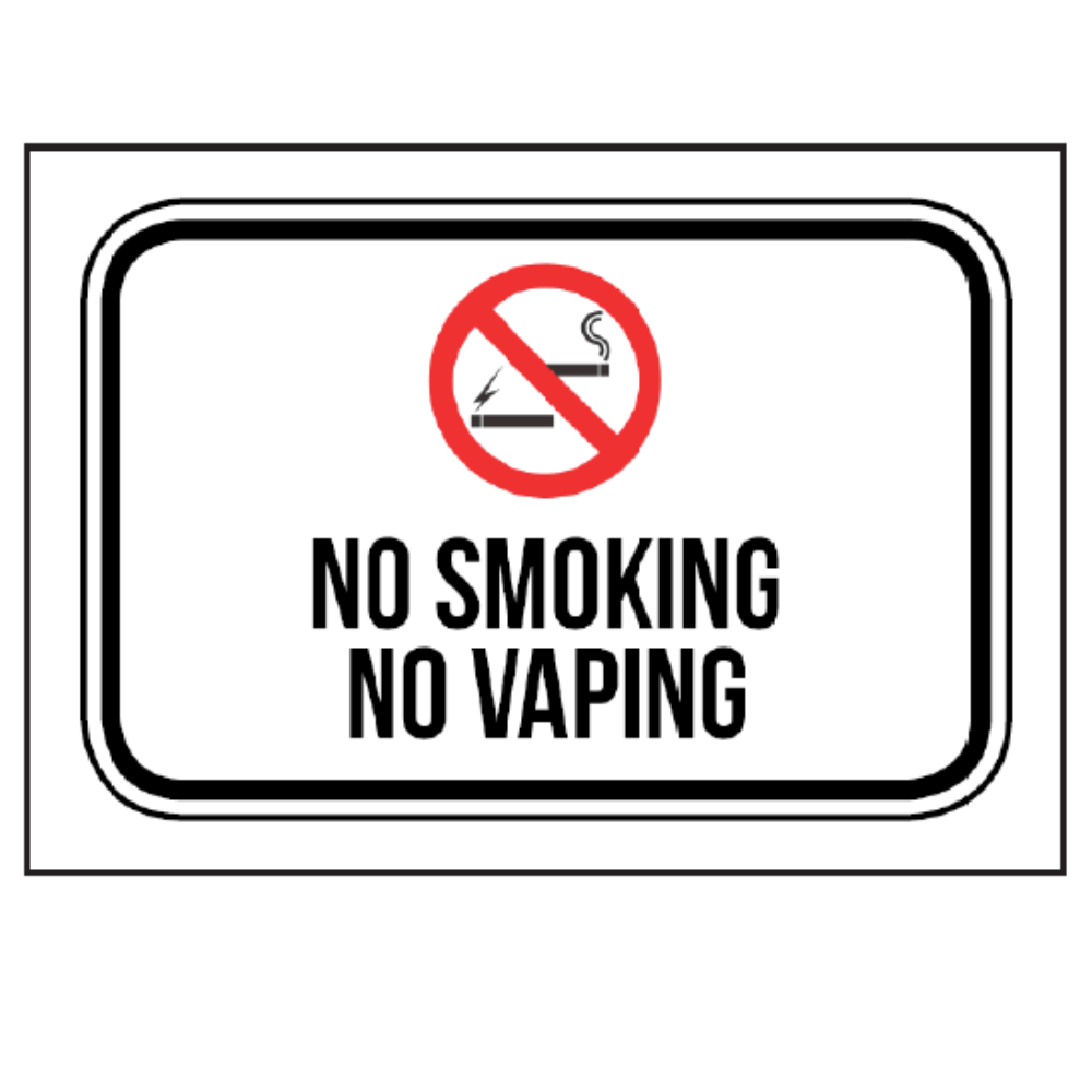 7" x 10" No Smoking No Vaping Sign