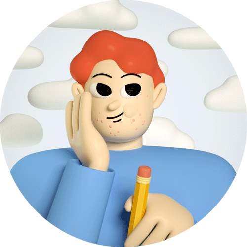 Avatar image of a thoughtful customer writing a positive review 