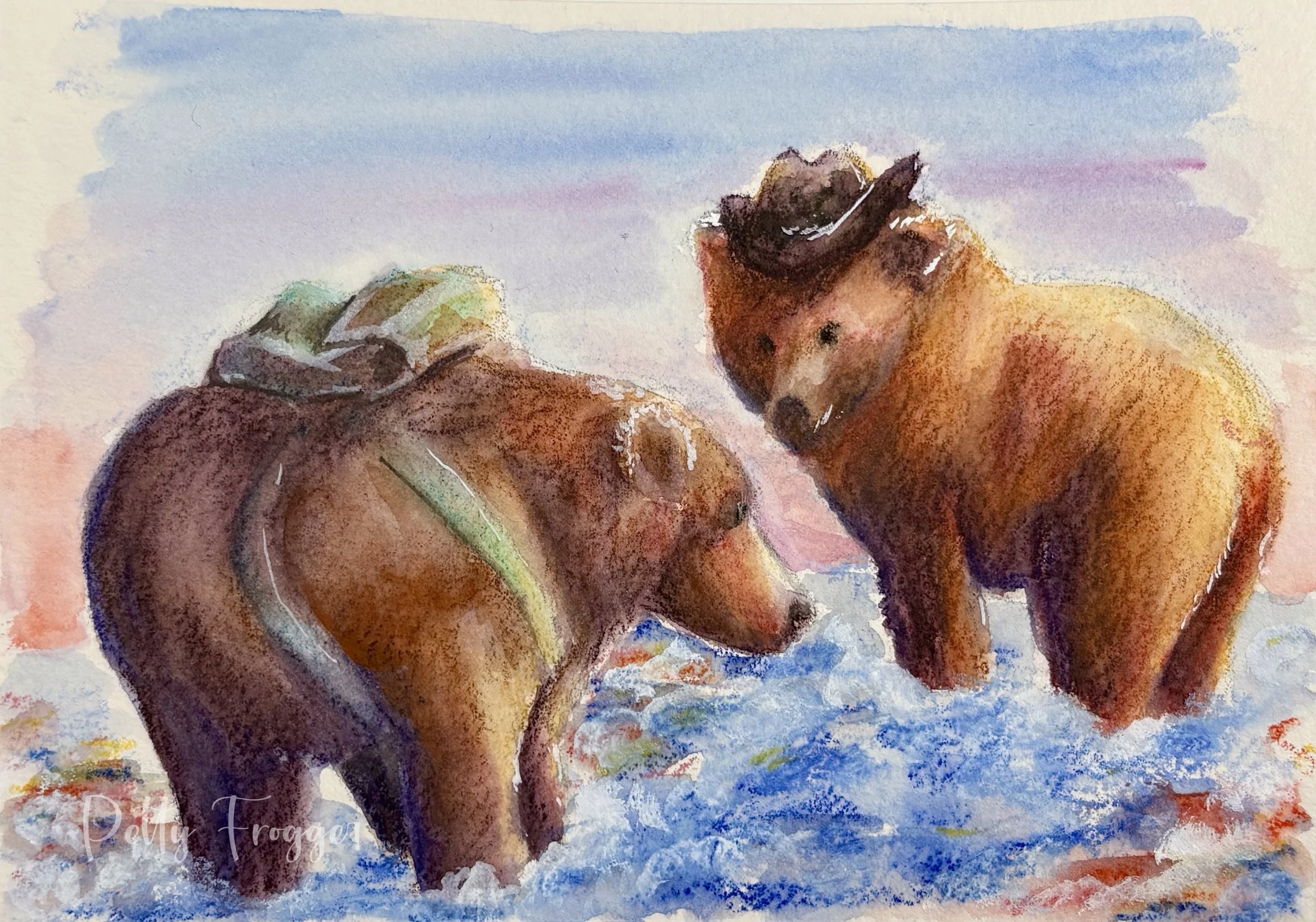 Backpack vs. The Beariff -- Print