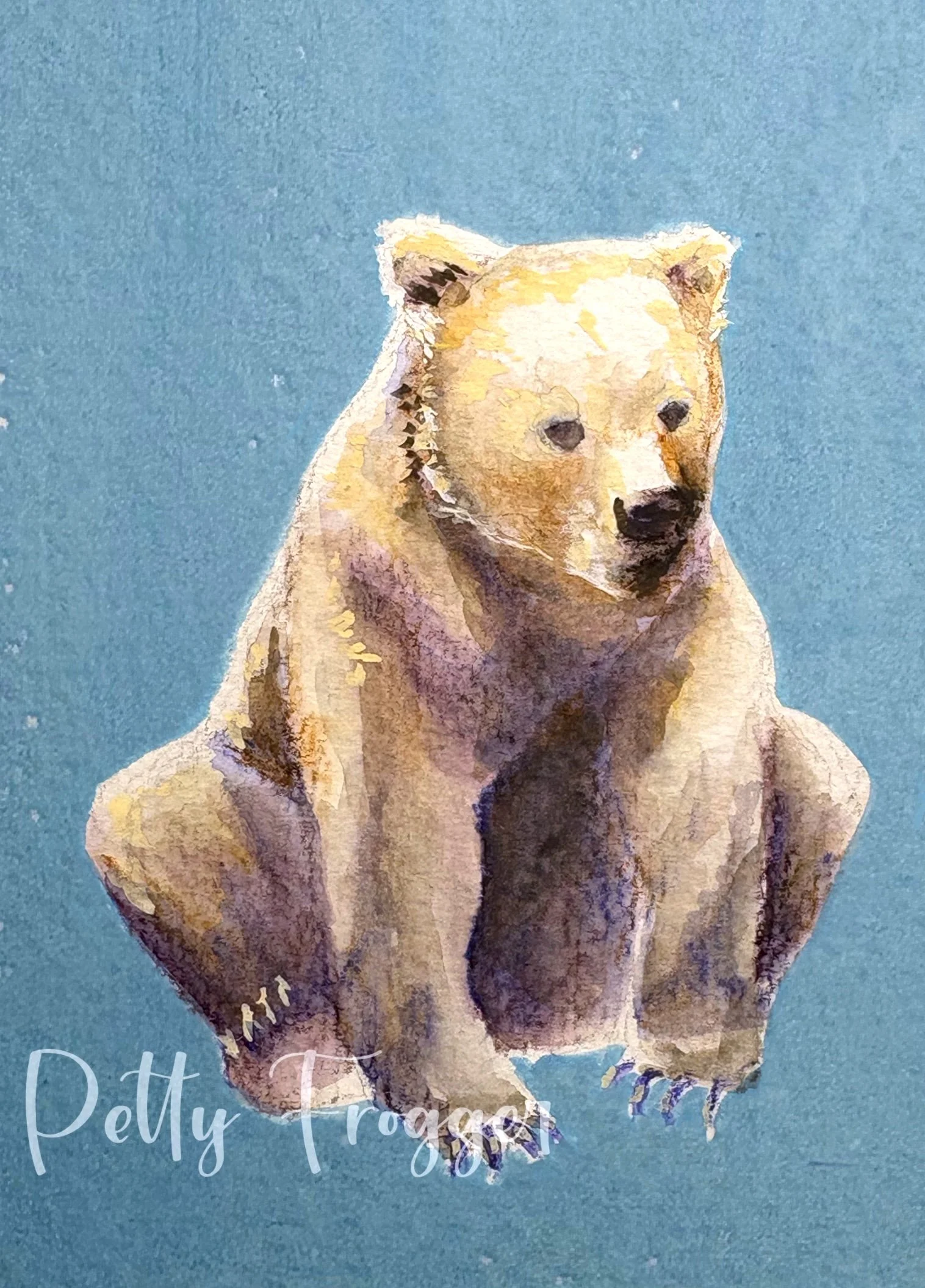 Bear 131 Marshmallow Portrait -- Print