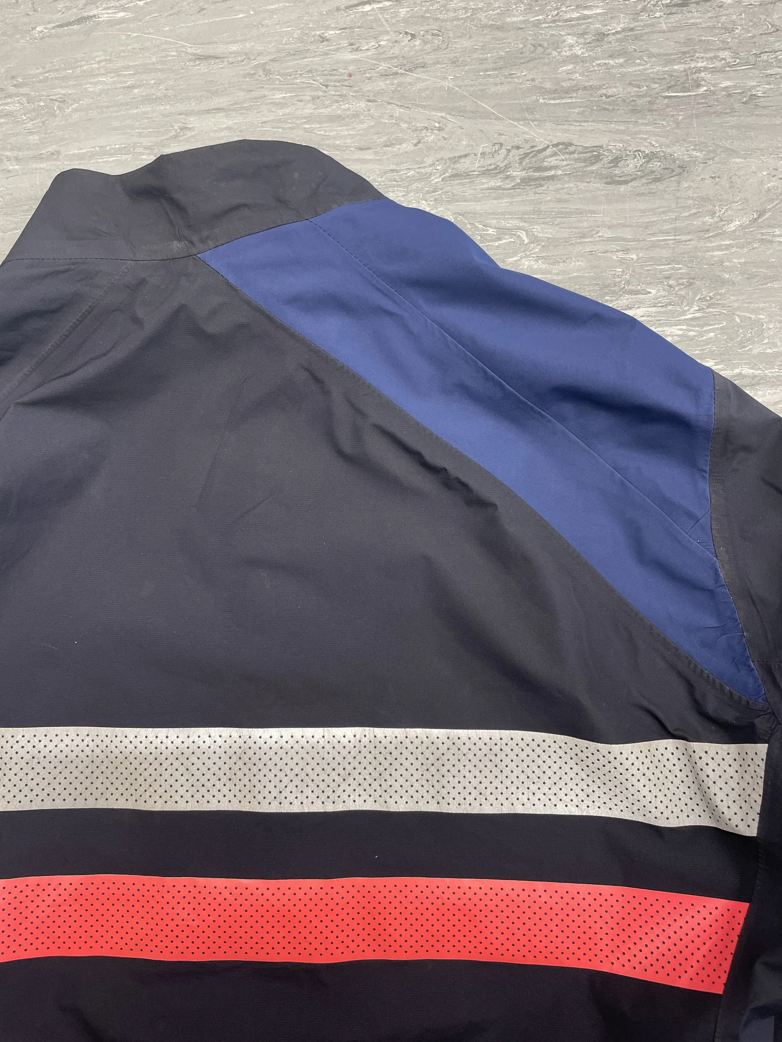 Dual panel repair applied, maintaining the original seam line 