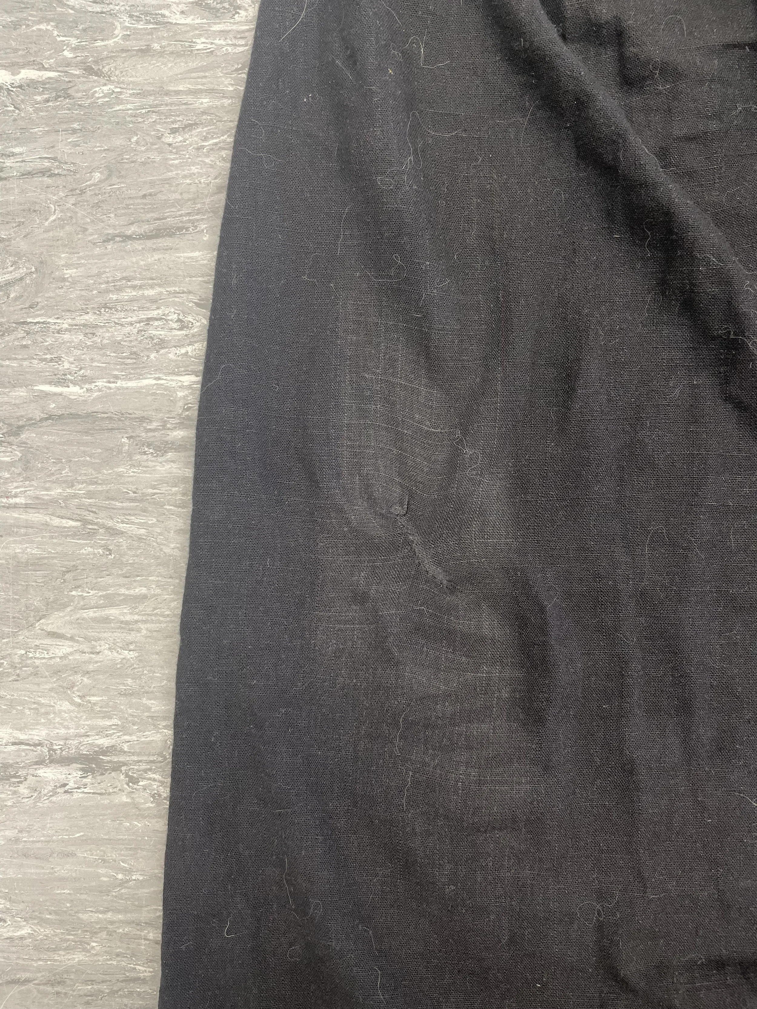 Hand sewn closed
