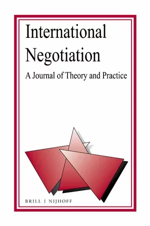 International Negotiation journal cover