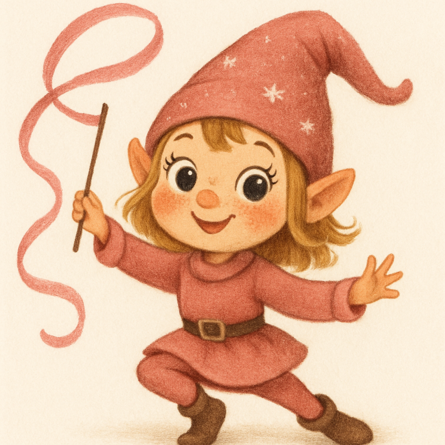 Pink nisse dancing