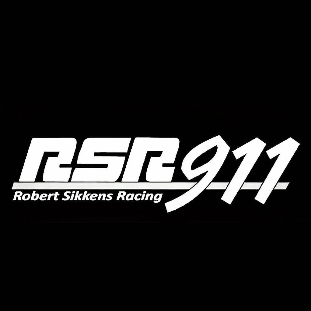 Racer 911 logo with text 'Robert Sikkens Racing' on a black background.