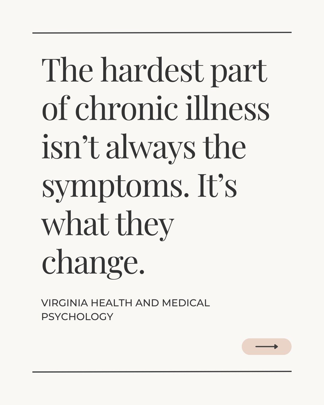 One of the most common things I see in my clients with chronic illness is an identity shift no one warned them about.

It's hard to go from independence to needing more support that you ever have before.

Your identity isn&rsquo;t lost but it does ne