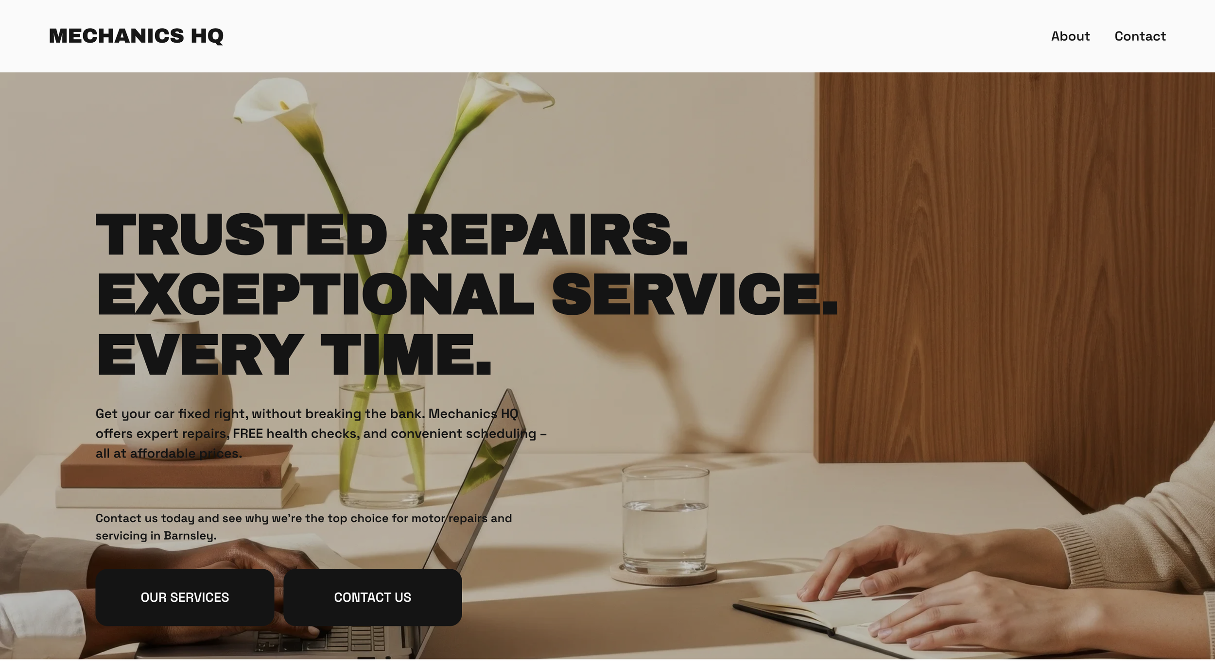 MechanicsHQ Landing Section