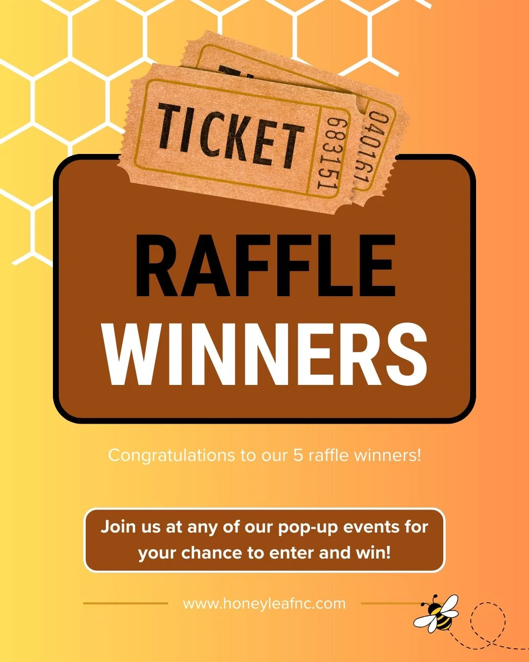 A huge thank you to everyone who stopped by the Honey Leaf booth at the Rodeo Royalty event last weekend!
We&rsquo;re proud to announce our raffle winners...DT, Channy, FF, Matt B, and WL! &mdash; your crowns were well earned!

Catch us at the next p