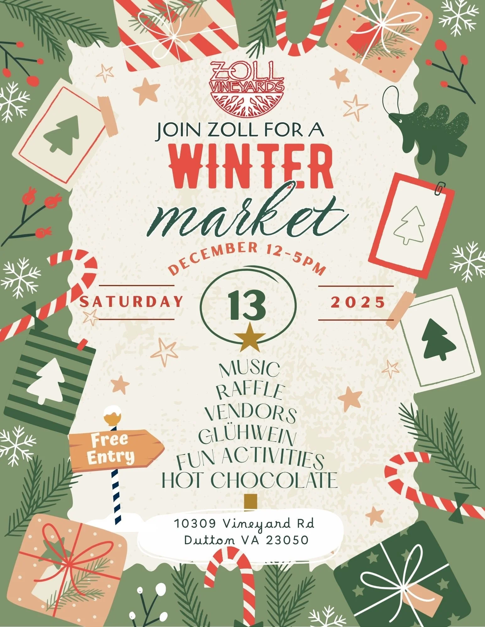 Indoor Winter Market - Zoll Vineyards 