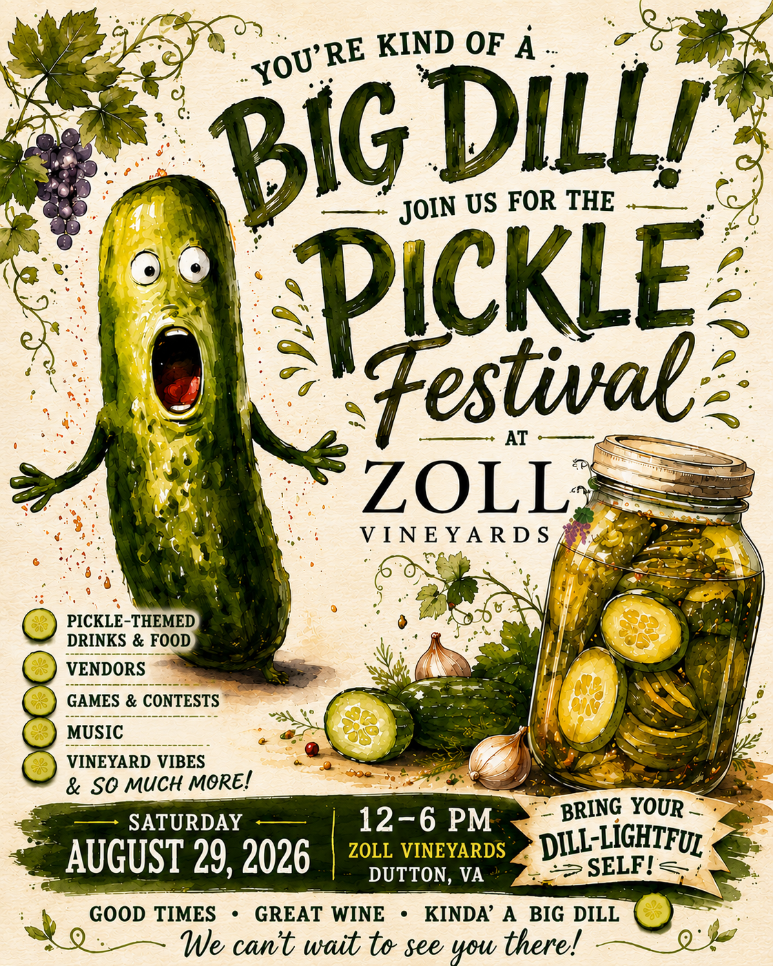 Pickle Festival at Zoll Vineyard